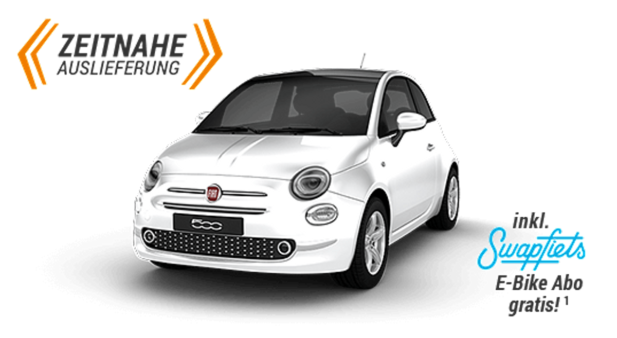 Fiat 500 inkl. Winterreifen +  E-Bike Abo sichern
